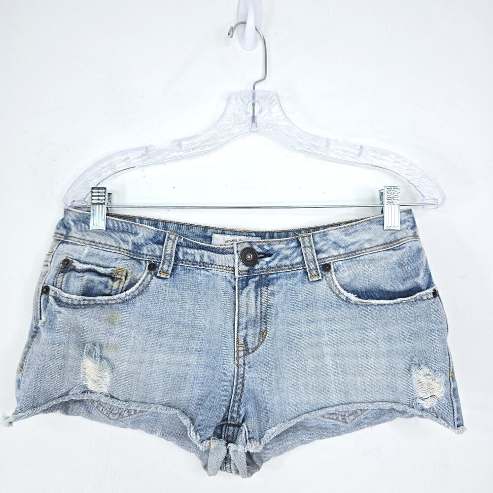 Vintage Y2k Aeropostal Low Rise Micro MIni Denim Cut Off Shorty Shorts